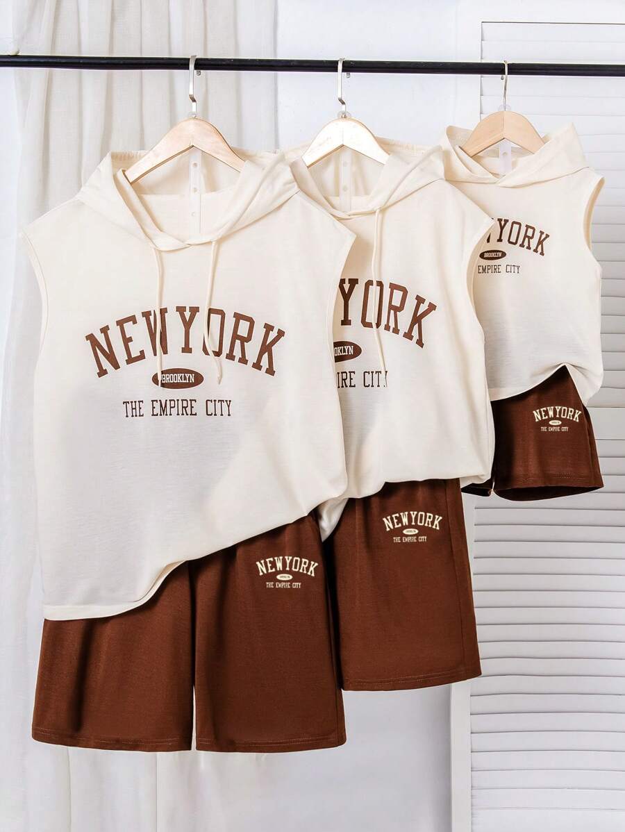 Women Two Pieces Outfits For Daily Wear - Brown - View 1