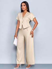 SOLERSUN Women Two Pieces Outfits For Daily Wear - Apricot - View 6