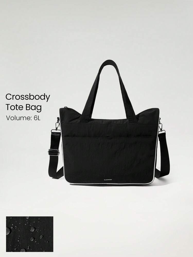 6L On The Go Contrast Color Adjustable Strap Crossbody Tote Bag Daily Casual Leisure Wear