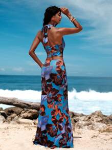 Opulessa Women Two Pieces Outfits For Daily Wear - Blue - View 4