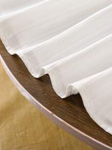 青少年女孩休闲海滩度假贝壳装饰拼接多层半身裙 - 白色 - 查看 3