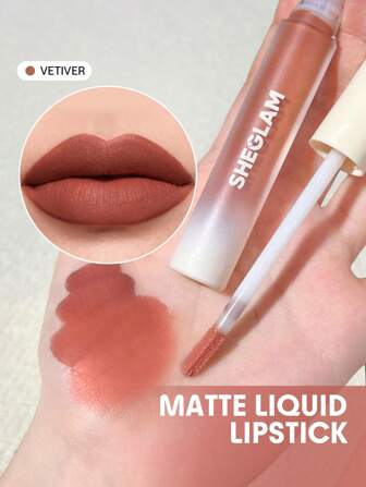 Rouge à LèVres Liquide Matte Allure-Vetiver Rouge à LèVres Longue Tenue à Haute Teneur En Pigments Huile De Tournesol Nourrissante RéDuit Les Ridules Des LèVres Soin Des LèVres Maquillage Des LèVres FêTe De NoëL Rouge à LèVres Liquide Rouge Marque Beauté Visage Maquillage CosméTique Pour Femmes Filles Parfait Pour Hiver IdéAl Pour Y2K ÉLéGant Mode Adapté Pour Anniversaire Xmas Cadeau FêTe PrêT Meilleure Couleur