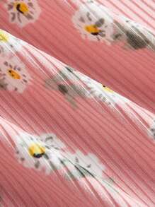 Comfortcana Robe moulante mini en tricot sexy rose avec bretelles spaghetti, été