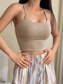 DAZY 女士日常健身运动文胸，柔软压缩，返校服