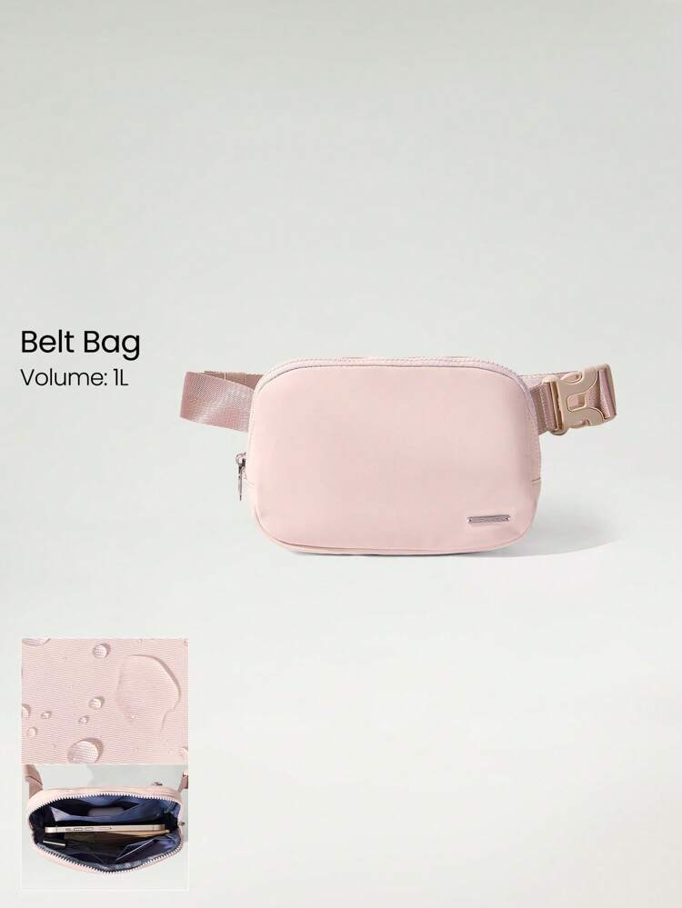 1L Borsa a marsupio impermeabile con zip regolabile, borsa a tracolla con cintura