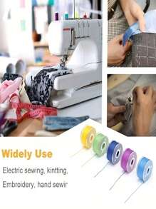 9 件/25 件/36 件缝纫机底线，简易迷你，手工缝纫线，便携式手持打孔线，预绕线轴线，DIY 绣花线，适用于刺绣和缝纫机 - 彩色 - 查看 4