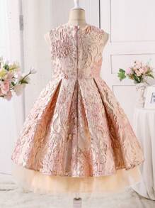 SHEIN Tween Girls Elegant Sleeveless White Tulle Princess Dress