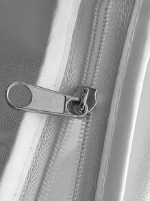 1 件装顶部装载洗衣机罩采用牛津布制成，防水防晒防尘，加厚，适用于学校办公室家用旅行包收纳袋，多种尺寸 - 銀色 - 查看 15