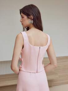 MOTF STUDIO 蝴蝶结拉链背心