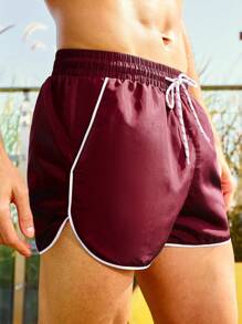 Surfspeed Men's Vacation Pockets Drawstring Waist Beach Shorts Beach Wear Men Beach Shorts Men Beachwear Men Swim Trunks Bathing Suit