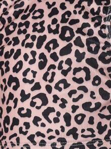 SUMWON Girls Two Piece Swimsuit Ruffle Trim Leopard Pattern Beach Vacation Pool Summer Bathing Suit Textured Fabric - Multicolor - View 5