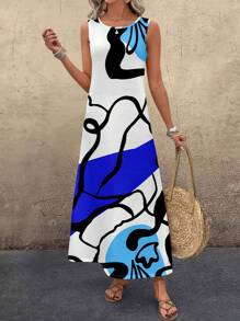 EMERY ROSE Sukienka w swobodnym stylu retro dla kobiet, odpowiednia na lato