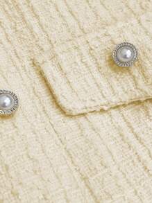 DAZY New Autumn Back To School Party Women Short Sleeve Dress - White - View 4