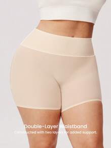 LUVLETTE Plus 2-Pack High-Waist Basics No Show Boyshorts Waist Tummy Control Shapewear Shorts Set Airy Women Boxers Underwear