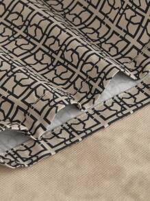 Manfinity NXTstreet Men's Loose Allover Printed Shorts With Drawstring Waist - Beige - View 5