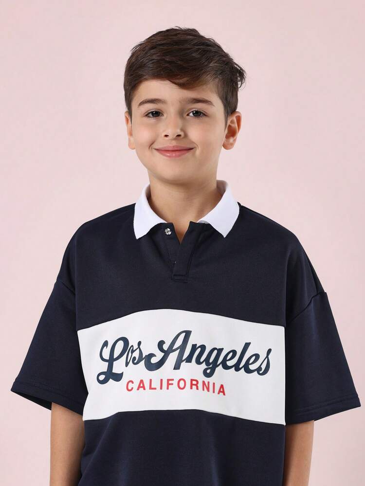 Polo imprimé California City pour garçon