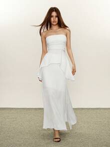 Rina Fox 女士日常两件套服装 - 白色 - 查看 1