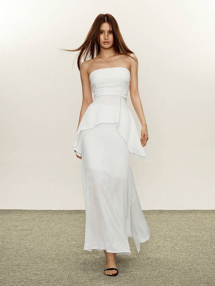 Rina Fox 女士日常两件套服装 - 白色 - 查看 1