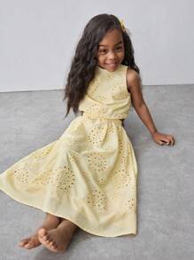 Maija Kids Maija Kids 2pcs/Set Young Girl Casual Cami + Skirt Set,Kids - Yellow - View 4