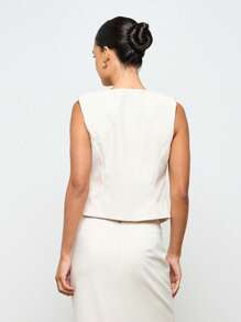 AiiRZ Asymmetric Sleeveless Waistcoat