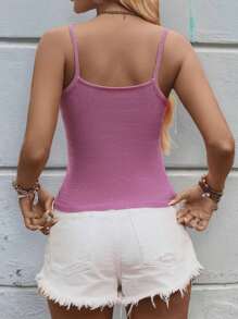 INAWLY Top de tirantes de punto con lentejuelas, de moda para el verano