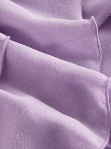 SHEIN MOD Lilac Multi-Layered Ruffle Crop Top, Cute Tops, Elegant Shape, Backless Top, New Years Top, Party Tops Women, Women's Casual Front Button Wide Strap Minimalist Top For Everyday Wear, Vintage , Women Clothes, Look Valentine's Day