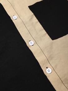 Horizaway Conjunto casual de camisa de manga corta con botones y pantalones cortos de color contrastante para hombres, con pantalones cortos de natación, trajes para deportes al aire libre, trajes para vacaciones, estilo hawaiano