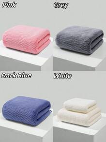 90厘米 X 170厘米超大菠萝纹理加厚吸水珊瑚绒浴巾，适合游泳、健身、沐浴、桑拿、海滩、浴室 - 灰色 - 查看 6