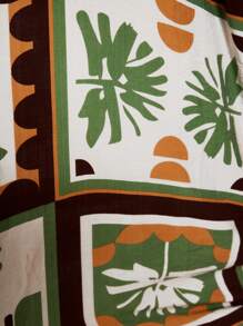 MUSERA Wide Leg Wired Cut Out All Over Pattern Jumpsuit Spring, Summer, Holiday, Festival, Vacation, Beach Wedding Guest - Green - View 6