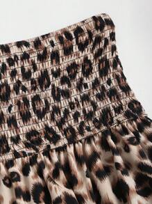 SHEIN PETITE Women Leopard Two Pieces Outfits For Daily Wear - Multicolor - View 4