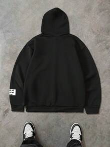 Manfinity Homme Sudadera abierta de hombre talla grande, de moda para el verano