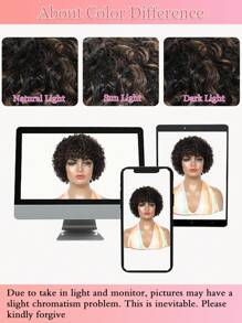 Short Curly Human Hair Wigs 1B/30 Colored Short Curly Wigs For Women 8 Inch Curly Wig 150% Density - S1/30 - View 12