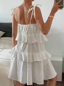 DAZY Style Ruffle Strap Women's House Dress Pajama