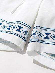 Manfinity RSRT Bộ 2 món áo sơ mi tay ngắn họa tiết hoa và quần short cho nam trang phục đi nghỉ cho nam trang phục đi nghỉ cho nam trang phục đi nghỉ cho nam trang phục đi nghỉ cho nam trang phục đi nghỉ cho nam trang phục đi nghỉ cho nam - trắng - Xem 5