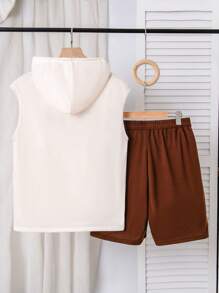 Women Two Pieces Outfits For Daily Wear - Brown - View 2