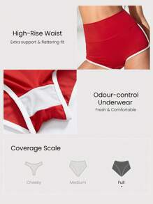 GLOWMODE Power Dip Quick Dry Chlorine Resistant Colorblock Trim Antibacterial Crotch Bikini Bottom Shorts Swim Beach Pool Vacation Resort Travel Summer Wear