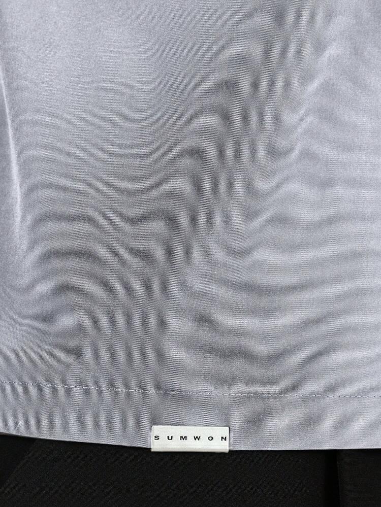 패치 포켓이 있는 반팔 버튼 다운 작업 셔츠