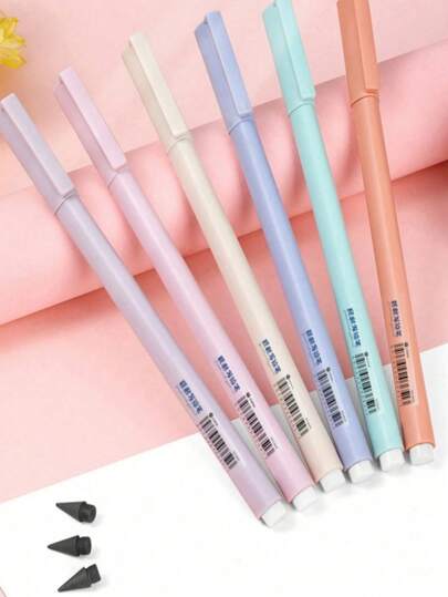 Inkless Magic Pencil, Macaron Color Retractable , Everlasting Eternal For Writing, Drawing, Home Office Supplies Back To School