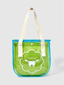 SHEIN Gift - Green Detachable Beach Bag, Eid Al-Fitr Transparent Jelly Bag - Green - View 6