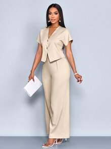 SOLERSUN Women Two Pieces Outfits For Daily Wear - Apricot - View 5