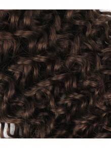 Mechones de cabello humano rizado y rizado de color marrón oscuro n.°4, con rizo rizado, cabello Remy, 4 mechones, 50g/pieza, mechones de color marrón chocolate, extensiones de cabello - S4 - Ver 7
