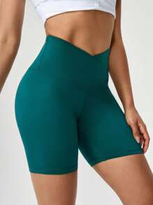 Hanevo Solid Color Yoga Shorts, Fashion And Suitable For Summer Sportwear For Daily Wear