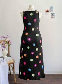 Soleia 大碼印花背心連衣裙