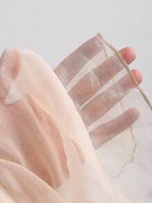 Sweetra Top tipo camiseta de mujer con cuello halter cruzado - Champán - Ver 6