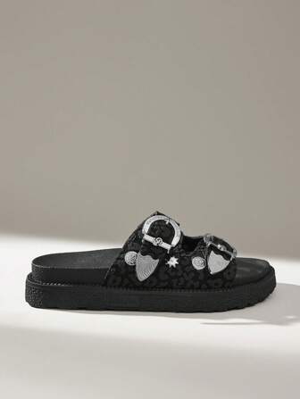 Solecia 女士时尚百搭厚底复古拖鞋