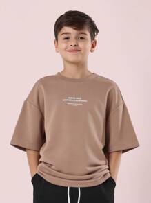 SUMWON Bộ đồ thể thao mùa hè hai mảnh thường ngày dành cho thanh thiếu niên Santa Cruz, Bắc California, áo phông dáng dài cỡ lớn, quần short dây rút, phối đồ - Nhiều màu - Xem 3