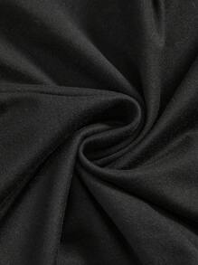 ROMWE Goth Spring/Summer Y2K Style Pleated Cropped Cami Tank Top, Versatile Summer Fitted Top - Black - View 4