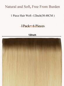 Human Hair Extensions Hand Tied Weft 18-22Inch #4/22 Color Human Hair Weft  Hand Tied Weft Extensions Virgin Remy Human Hair Extensions - Rooted & Ombre - View 7