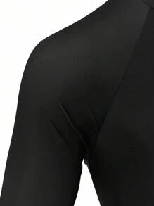 Manfinity Swimmode Men's Letter Print Raglan Sleeve Surfing T-Shirt, Hawaiian - Multicolor - View 3