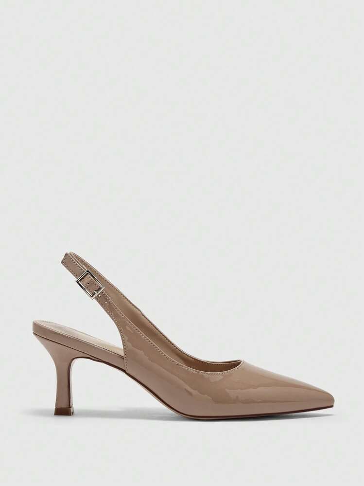 CUCCOO BIZCHIC Tacones de aguja puntiagudos estilo stiletto de tacón alto en color caqui, adecuados para el uso en la oficina, citas, fiestas y vacaciones - Caqui - Añade 2
